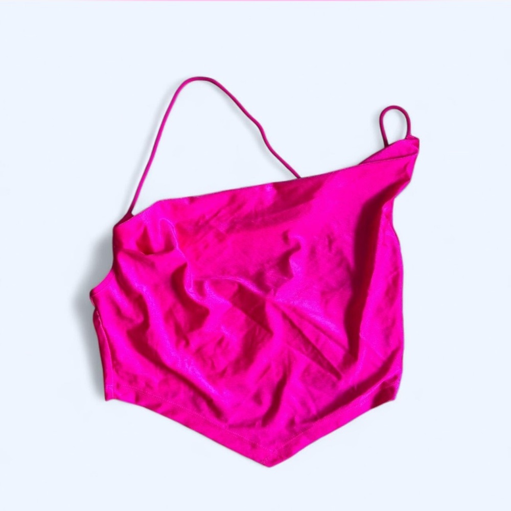 Vibrant Pink Asymmetrical Top
